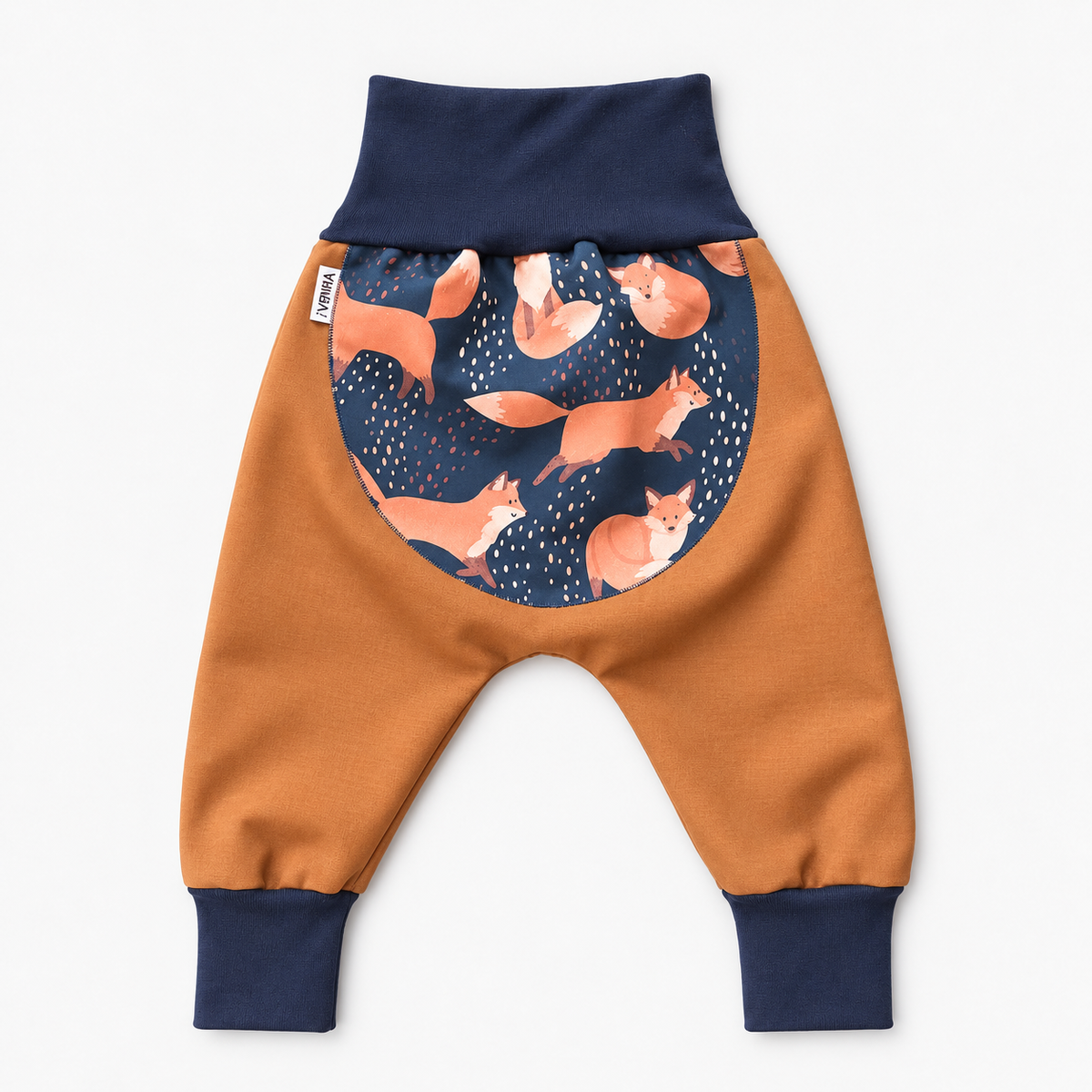Nohavice Foxes on Blue oranžové | JESEŇ