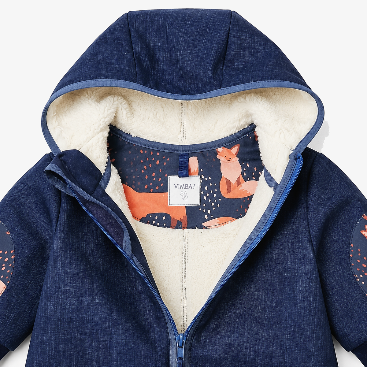 Overal Foxes on Blue | ZIMA
